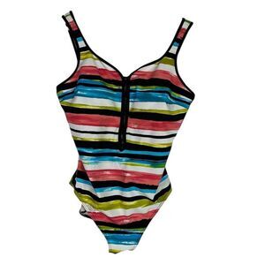 Miraclesuit One-Piece Swimsuit size 16 Zip Front